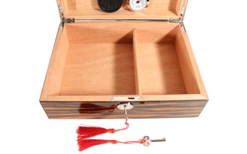 Humidor - Makassar-design, spanischer Zeder, für 40 Zigarren