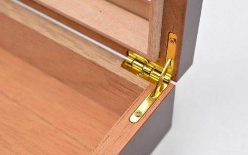 Humidor - Bordeauxrot, Glasdeckel, spanischer Zeder, für 30 Zigarren