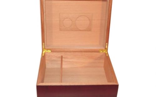 Humidor mit GeschenkSet - Bordeauxrot, spanischer Zeder, für 40 Zigarren