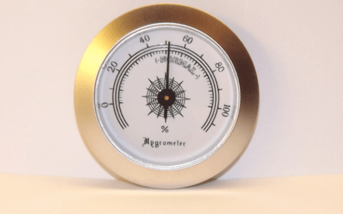 Hygrometer - 50/37 mm, silberfarbe