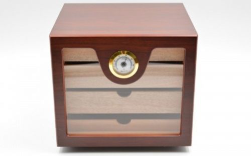 Humidorschrank - Mahagony-Farbe, Glastür, spanischer Zeder, für 80 Zigarren