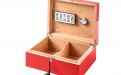 Caseti Paris Humidor, spanischer Zeder, für 80 Zigarren - Rot, Hochglanz lackiert