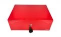 Caseti Paris Humidor, spanischer Zeder, für 80 Zigarren - Rot, Hochglanz lackiert