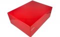 Caseti Paris Humidor, spanischer Zeder, für 80 Zigarren - Rot, Hochglanz lackiert