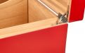 Caseti Paris Humidor, spanischer Zeder, für 80 Zigarren - Rot, Hochglanz lackiert