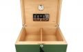 Caseti Paris Humidor, spanischer Zeder, für 80 Zigarren - Grün, Hochglanz lackiert
