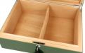 Caseti Paris Humidor, spanischer Zeder, für 80 Zigarren - Grün, Hochglanz lackiert