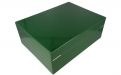 Caseti Paris Humidor, spanischer Zeder, für 80 Zigarren - Grün, Hochglanz lackiert