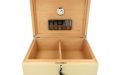 Caseti Paris Humidor, spanischer Zeder, für 80 Zigarren - Beige, Hochglanz lackiert
