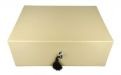 Caseti Paris Humidor, spanischer Zeder, für 80 Zigarren - Beige, Hochglanz lackiert