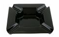 Zigarren-Aschenbecher für 4 Zigarren - Großformat, schwarze Keramik (22x22x5cm)