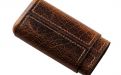 Zigarrenetui 3er Coronita - Angelo, Antik dunkelbraun (11x6cm)