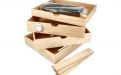 Humidorschrank für 80 Zigarren, spanischer Zeder, 4 Schubladen, Glastür - schwarz, Angelo