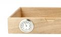 Humidorschrank für 80 Zigarren, spanischer Zeder, 4 Schubladen, Glastür - schwarz, Angelo