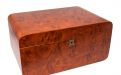 Humidor - braun und abgerundet, spanischer Zeder, für 80 Zigarren
