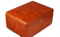 Humidor - braun und abgerundet, spanischer Zeder, für 80 Zigarren