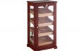 Humidorschrank - braun, Glastür, spanischer Zeder, für 150 Zigarren