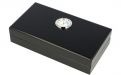 Reisehumidor für 15 Zigarren, spanischer Zeder (20x11x5cm) - schwarz, Angelo