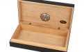 Reisehumidor für 15 Zigarren, spanischer Zeder (20x11x5cm) - schwarz, Angelo