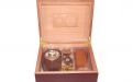 Humidor mit GeschenkSet - Bordeauxrot, spanischer Zeder, für 40 Zigarren