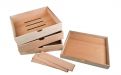 Humidorschrank für 80 Zigarren, 4 Schubladen, externer Hygrometer, Glastür - braun, Angelo