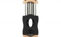 Zigarrenabschneider Colibri V-Cut - schwarz/Rosegold gebürstet