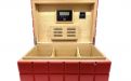 Colibri Heritage Humidor für 100-150 Zigarren, Zedernholz Zigarrenkiste mit Hygrometer, Befeuchter - rot