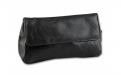 Pfeifentasche aus Leder für 2 Pfeifen - schwarz (16x9x5,5cm)