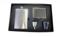 Taschenflasche in Geschenkbox - mit Becher und Zigarettenetui