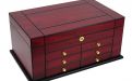 Humidor - Luxury, für 80 Zigarren, spanischer Zeder mit Schublade - Cherry, Achenty!