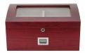 Gastrohumidor mit gewölbtem Glasdeckel, für 80 Zigarren, spanischer Zeder,  Befeuchter und digital Hygrometer - Achenty!