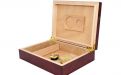 Humidor - braun, spanischer Zeder, für 30 Zigarren, Befeuchter und Hygrometer - braun lackiert, Zigarren-dekor