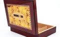 Humidor - braun, spanischer Zeder, für 30 Zigarren, Befeuchter und Hygrometer - braun lackiert, Zigarren-dekor