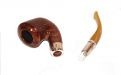 Peterson Pfeife Spigot Silver B10 Flame Grain F-lip