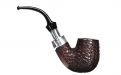 Peterson Pfeife Spigot Silver X220 Rustic F-lip