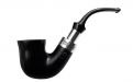 Peterson Pfeife Spigot Silver 05 Black F-lip, 9mm Filter