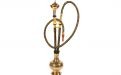 Exclusive Wasserpfeife aus Messing - 46 cm, Schwarz