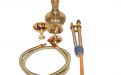 Exclusive Wasserpfeife aus Messing - 46 cm, Blau