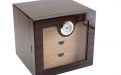 Humidorschrank für 80 Zigarren, spanischer Zeder, 4 Schubladen, Glastür - Teak-Holz, Achenty!