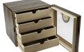 Humidorschrank - Glastür, spanischer Zeder, für 80 Zigarren - Makassar, Achenty
