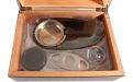 Humidor mit GeschenkSet - matt Schwarz, spanischer Zeder, für 30 Zigarren - Achenty!