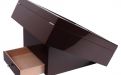 Humidor - Schwarz matt, Glasdeckel, spanischer Zeder, für 80 Zigarren
