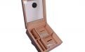 Humidor - Schwarz matt, Glasdeckel, spanischer Zeder, für 80 Zigarren