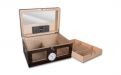 Humidor - Ebenholz-braun, Glasdeckel, spanischer Zeder, für 100 Zigarren
