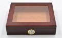 Humidor - Bordeauxrot, Glasdeckel, spanischer Zeder, für 30 Zigarren