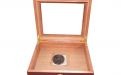 Humidor - Bordeauxrot, Glasdeckel, spanischer Zeder, für 30 Zigarren