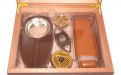 Humidor mit GeschenkSet - Bordeauxrot, spanischer Zeder, für 40 Zigarren