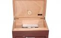Humidor mit GeschenkSet - braun, lackierte, spanischer Zeder, für 10-20 Zigarre