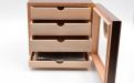 Humidorschrank - Mahagony-Farbe, Glastür, spanischer Zeder, für 80 Zigarren