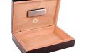 Humidor - schwarz, spanischer Zeder, für 15 Zigarren, zur Reise (26x17x6cm)